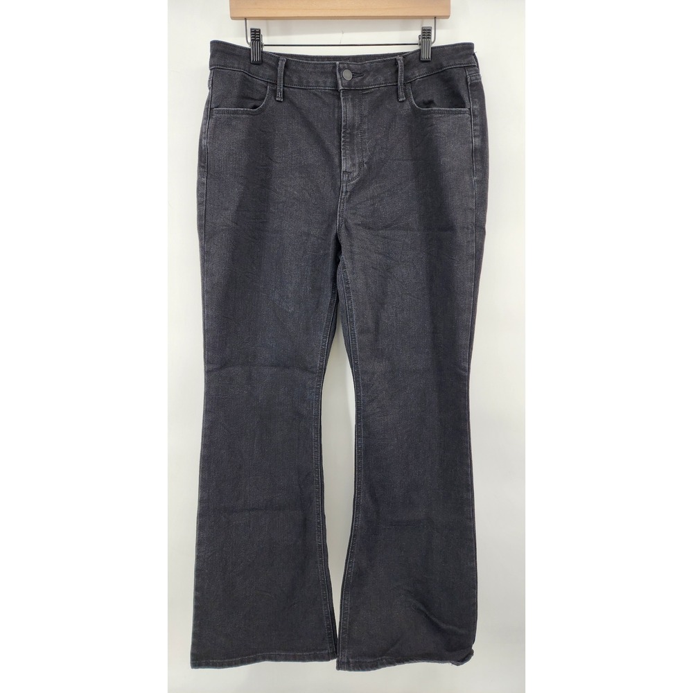 Old Navy High Rise Wow Flare Jeans Black Size 14